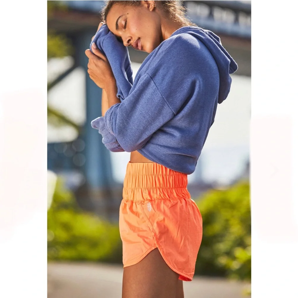 NWOT Free People’s The Way Home Printed Logo Shorts